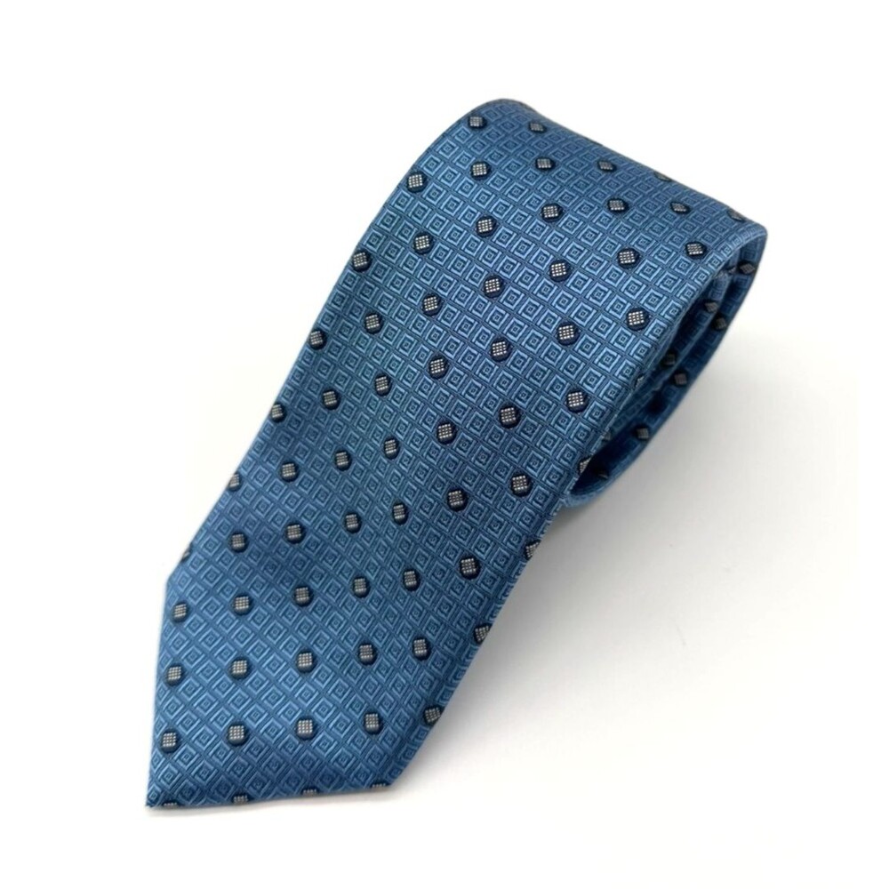 Jos. A. Bank 1905 Collection Men's Tie Blue Geometric Diamond 100% Silk